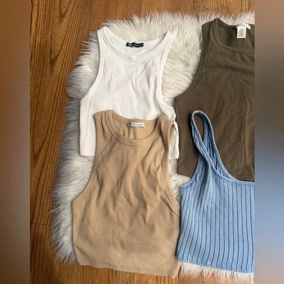 6 Colorful Tank Tops and Bralette bundle (wht tank no longer in bundle) - Picture 3 of 5